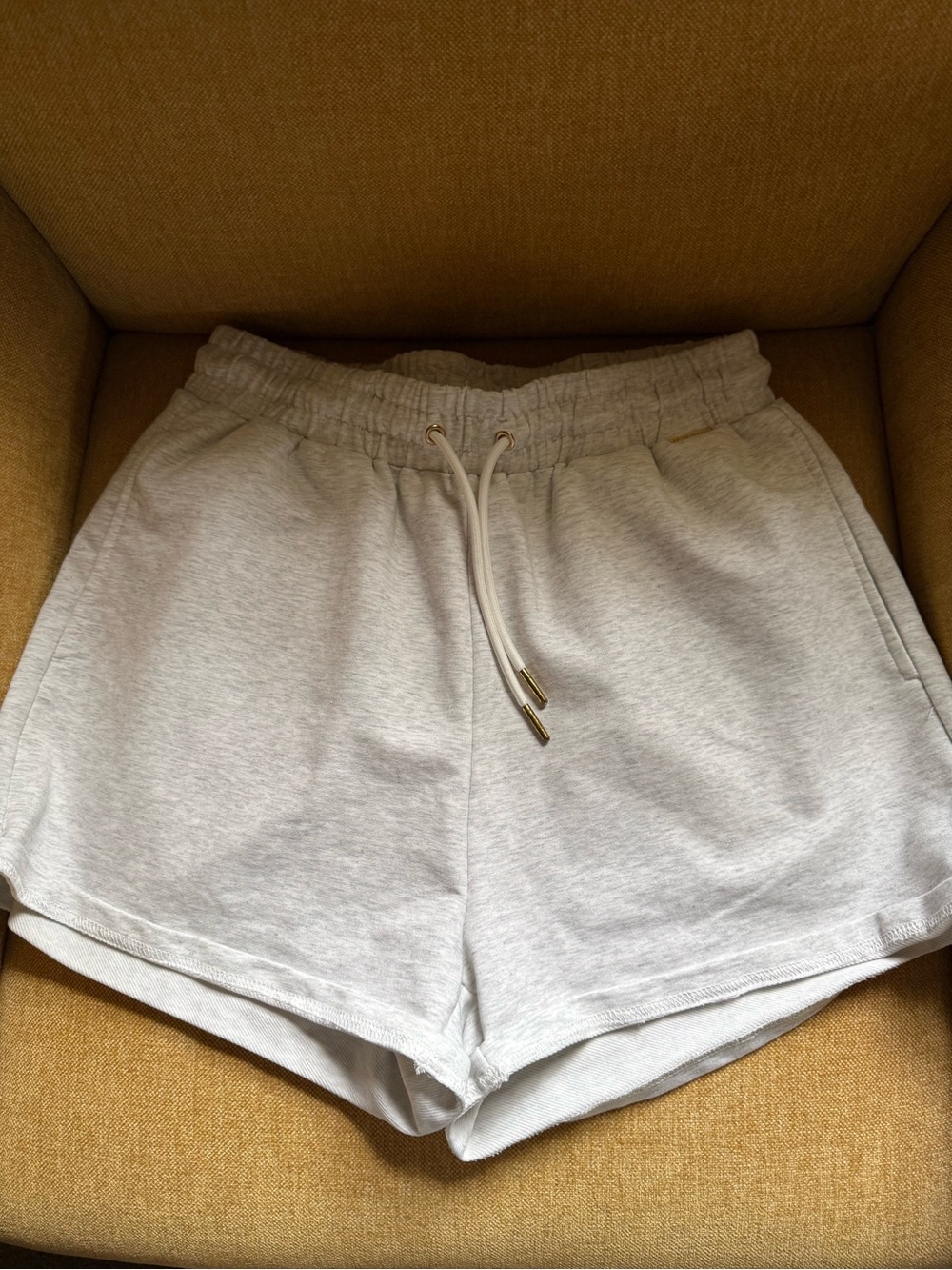 Cleo Harper Light Gray Athletic Drawstring Shorts